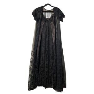 VINTAGE | Kayser 70s Sexy Sheer Night Gown + Robe - Sz Small